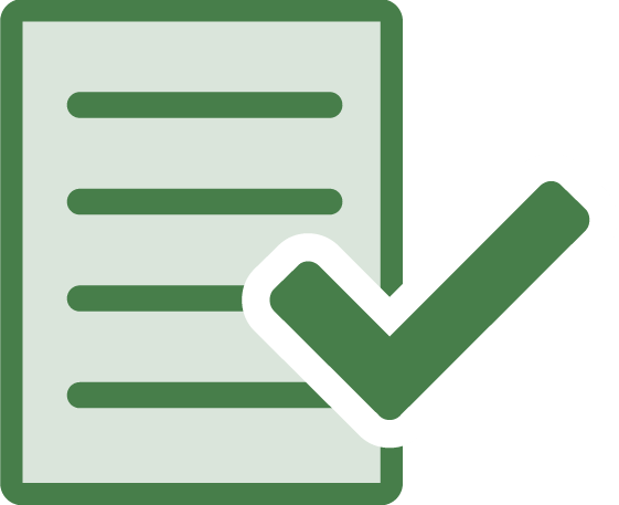 icon of a document with check mark